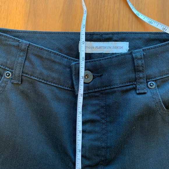 CHICO’s Platinum Denim Ultimate Fit Slim Leg Sz 6 - Picture 9 of 10